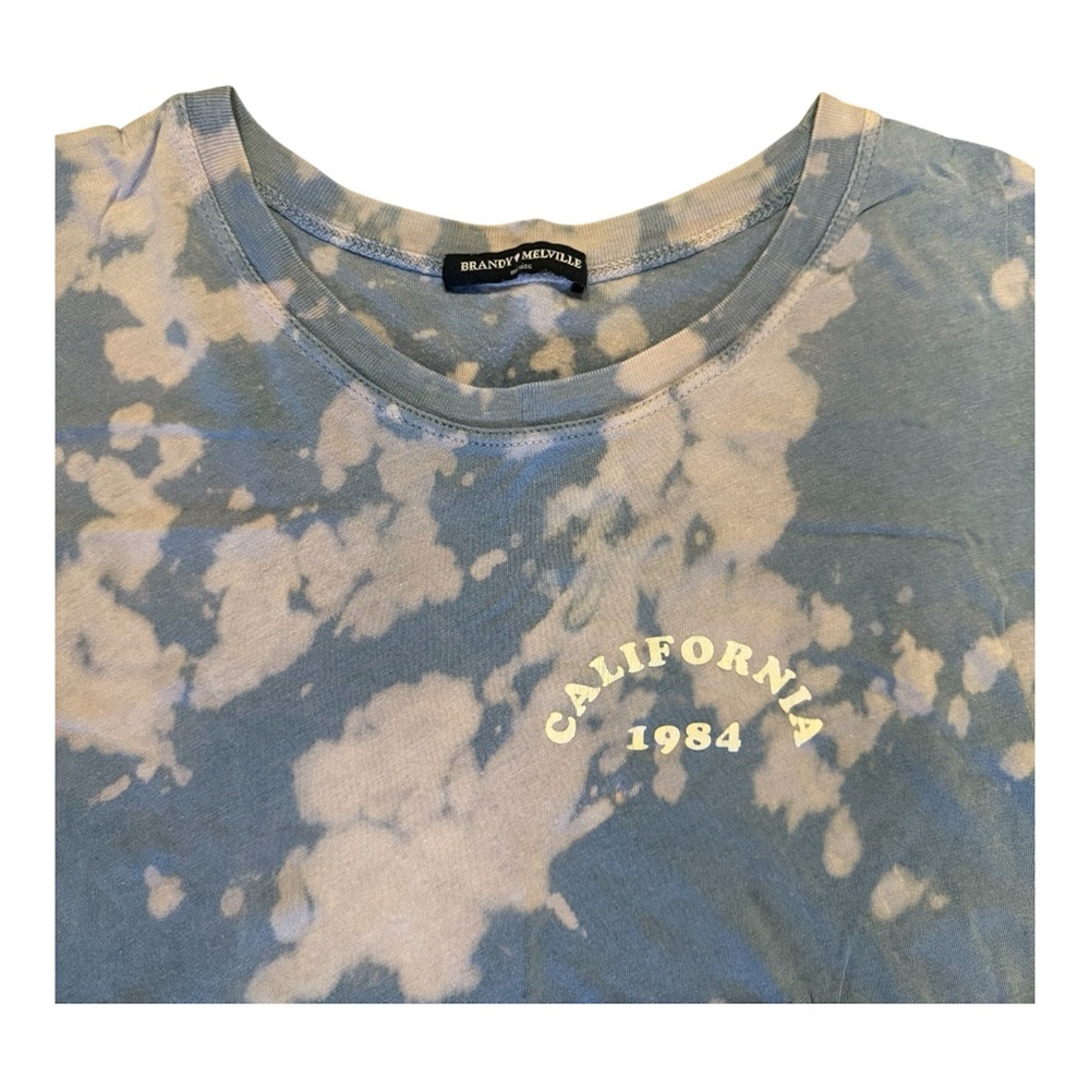 Brandy Melville Blue Tie-Dye California 1984 T-Shirt